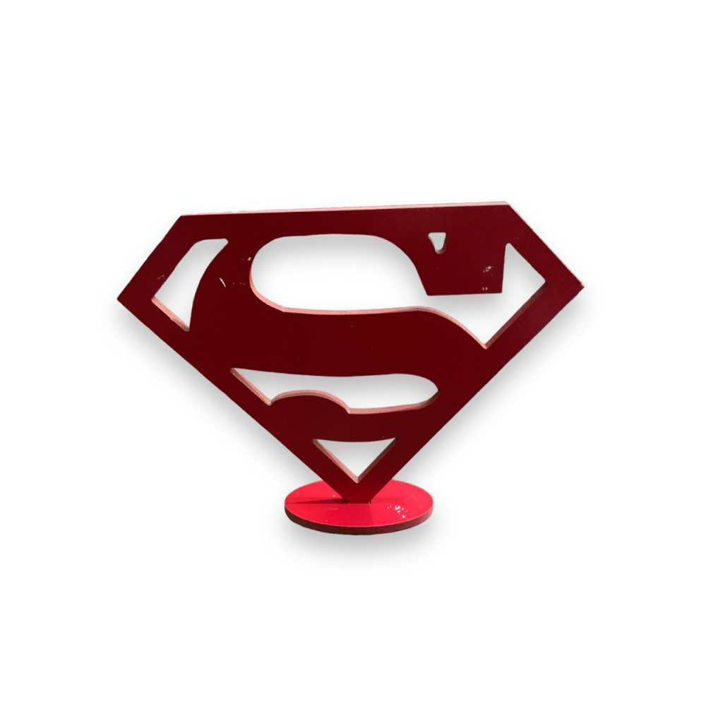 Símbolo Do Super Homem Mdf - Vermelho - i9festas