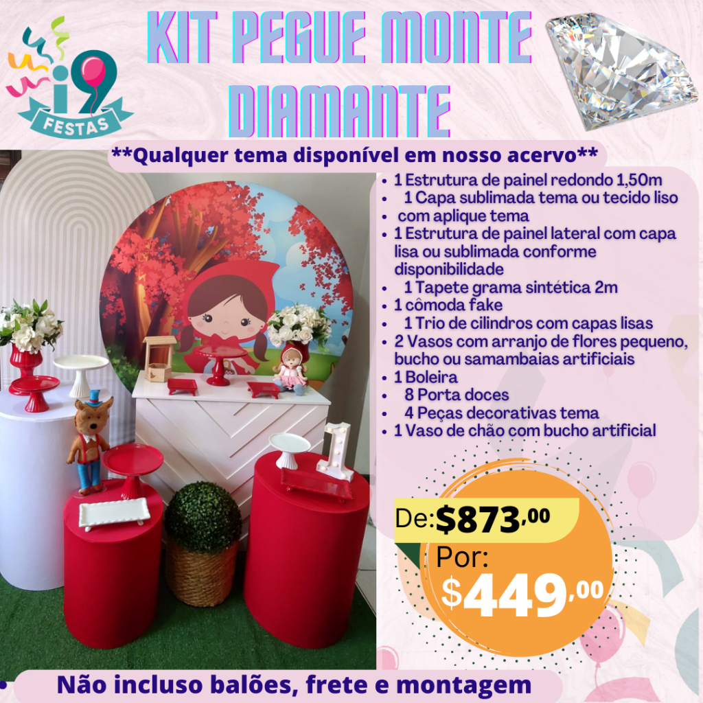 Pegue Monte Diamante - Chapeuzinho Vermeho - i9festas