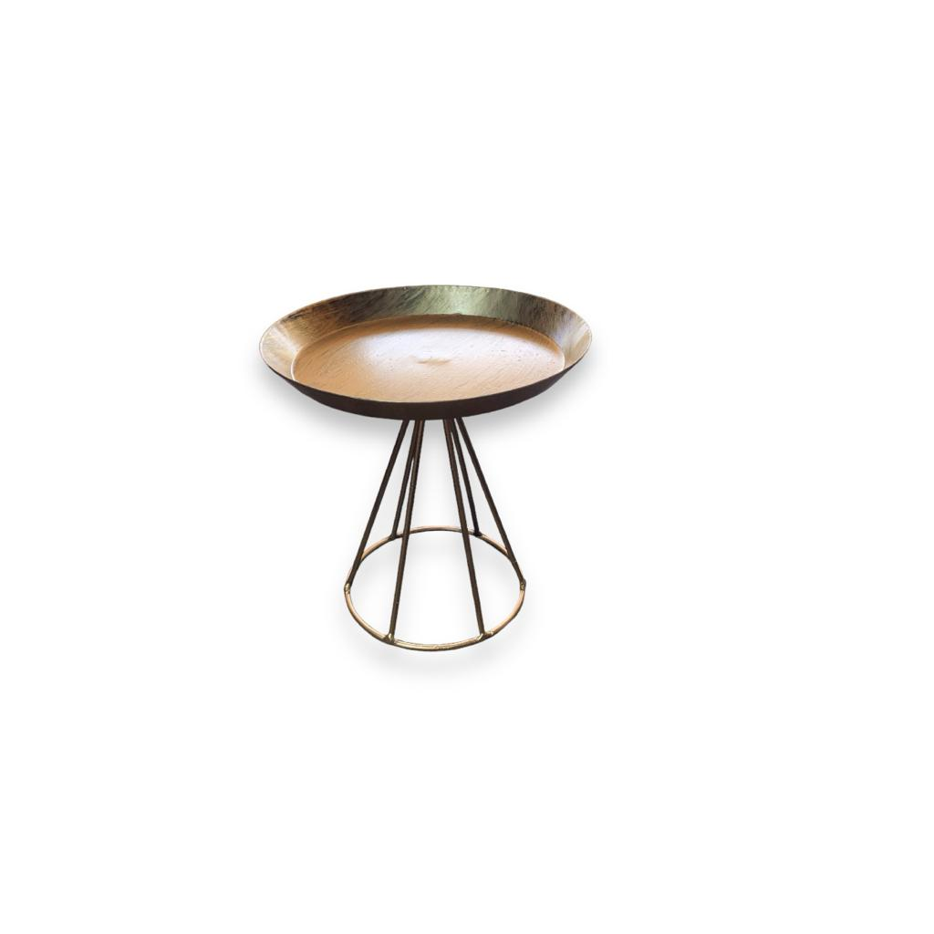Porta Doces Pirâmide Metal Dourado M - Dourado - i9festas