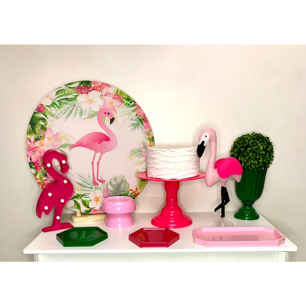 Kit Pegue Monte Mini Festa - Flamingo - i9festas