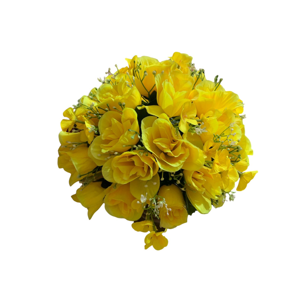 Arranjo de Flores Artificiais Pequeno Amarelo - Amarelo - i9festas