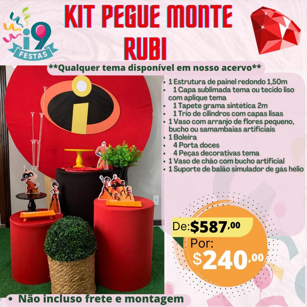 Kit Pegue Monte Rubi - Os Incríveis - i9festas