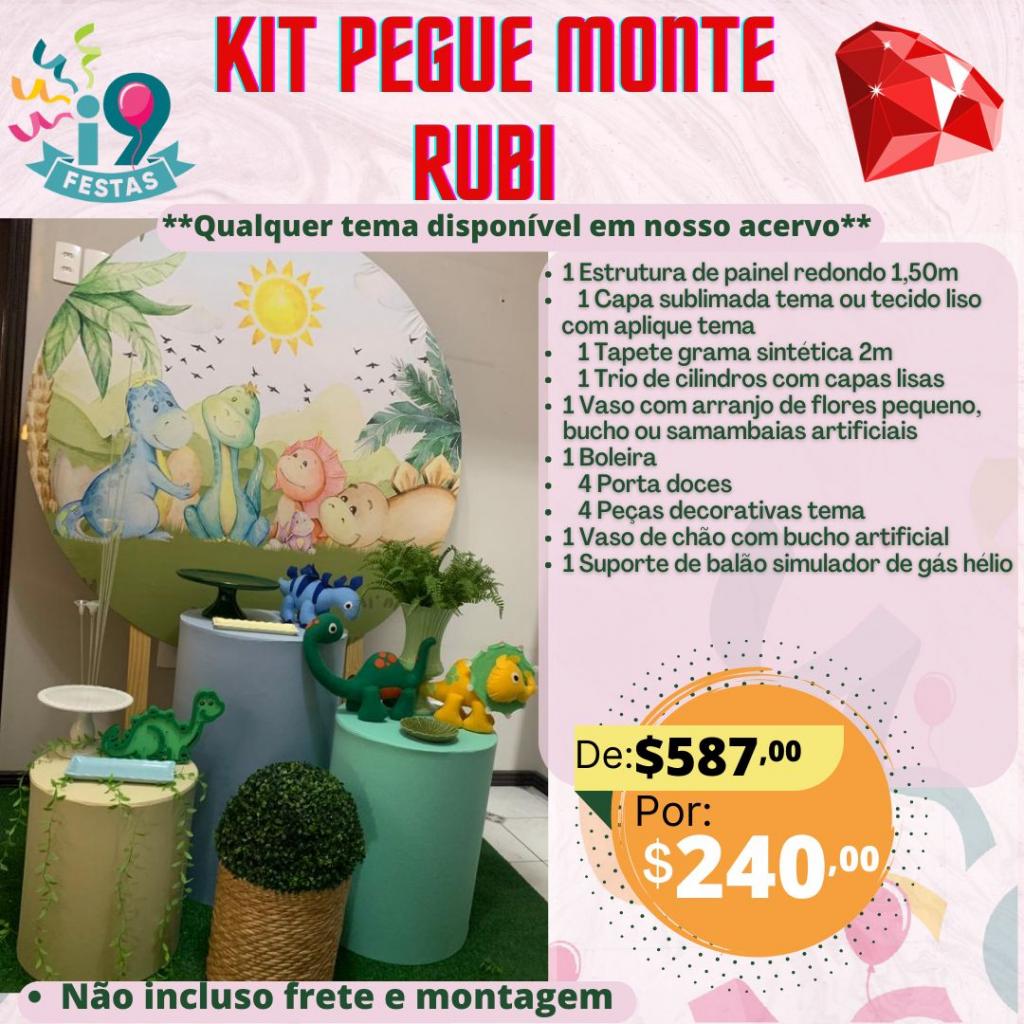 Kit Pegue Monte Rubi - Dino Baby - i9festas