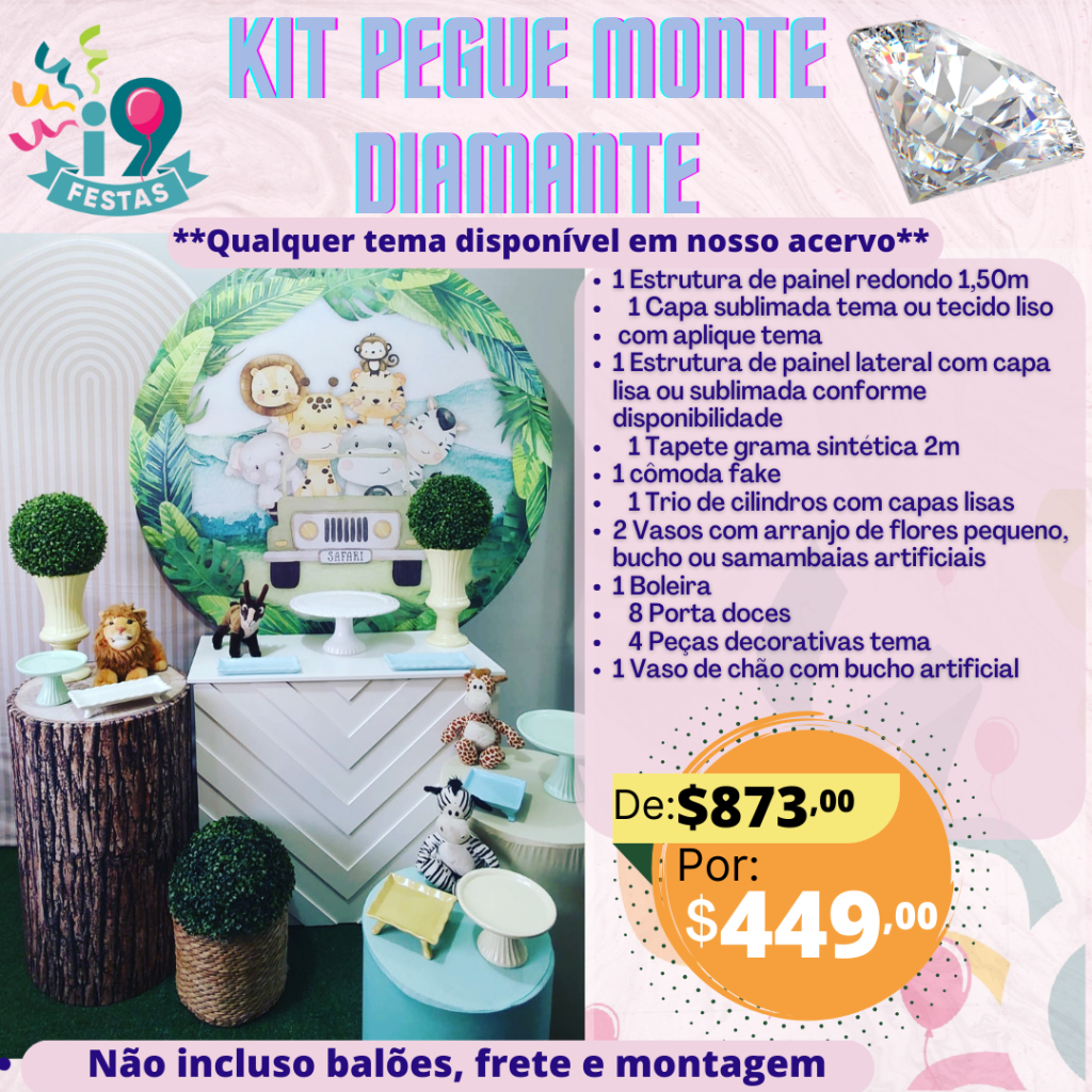 Pegue Monte Diamante - Safari Baby - i9festas