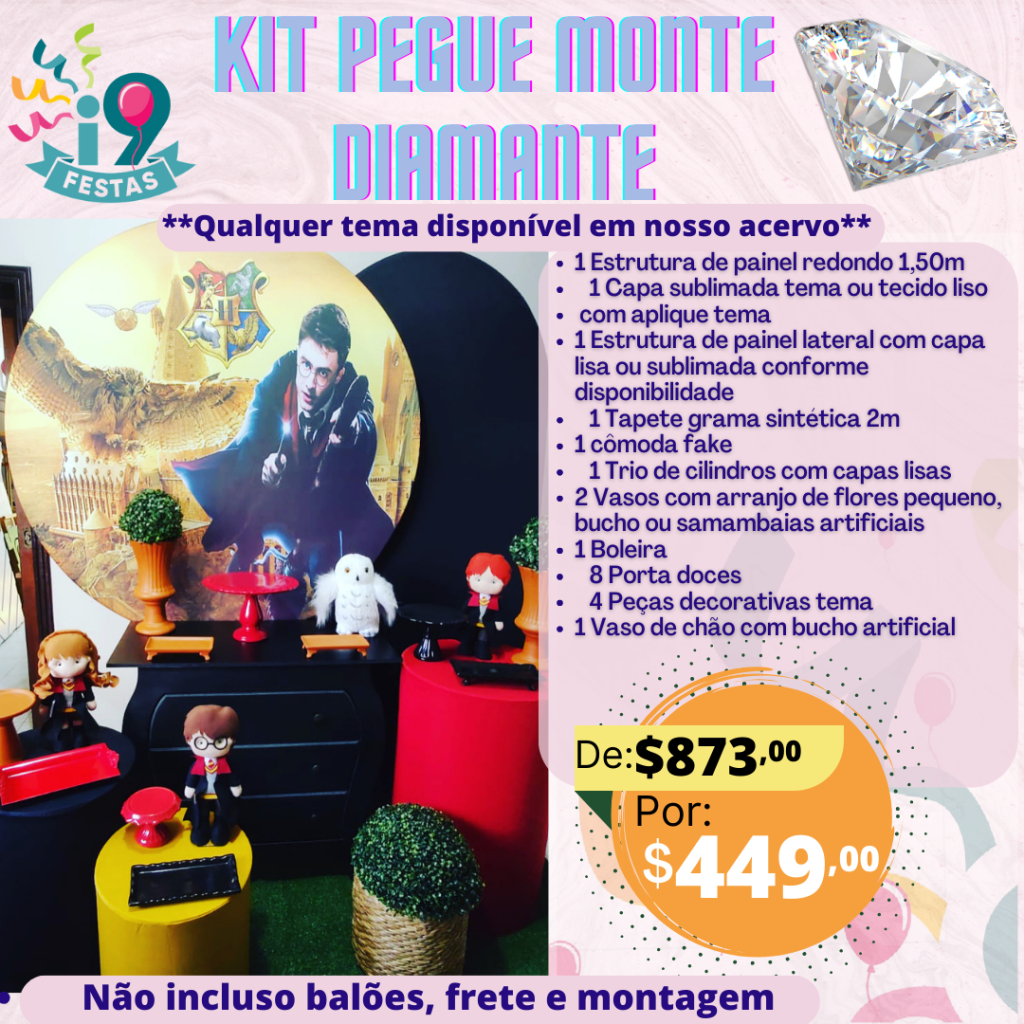 Pegue Monte Diamante - Harry Potter - i9festas