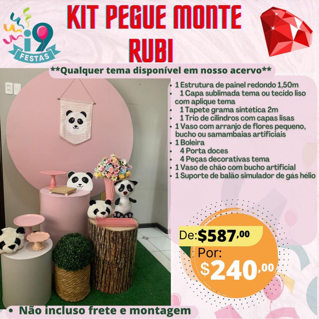 Kit Pegue Monte Rubi - Panda - i9festas