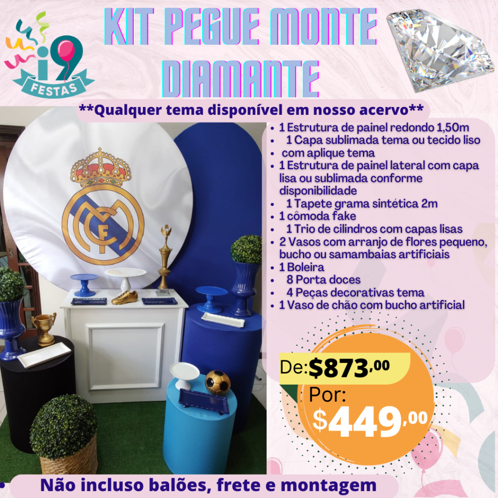 Pegue Monte Diamante - Real Madrid - i9festas