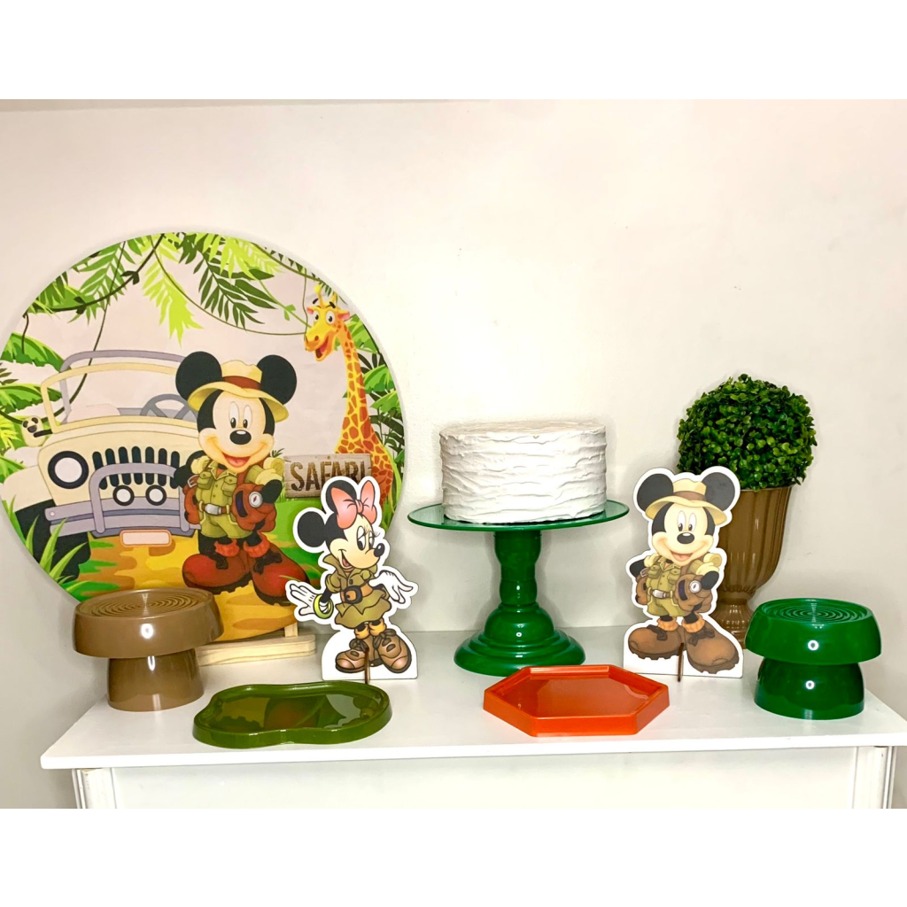 Kit Pegue Monte Mini Festa - Mickey Safari E Minnie - i9festas