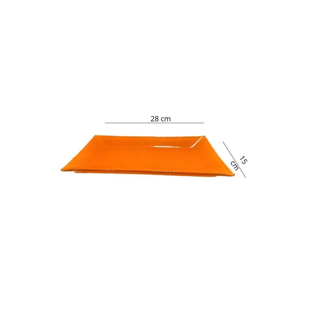 Bandeja Vidro - Laranja - Laranja - i9festas