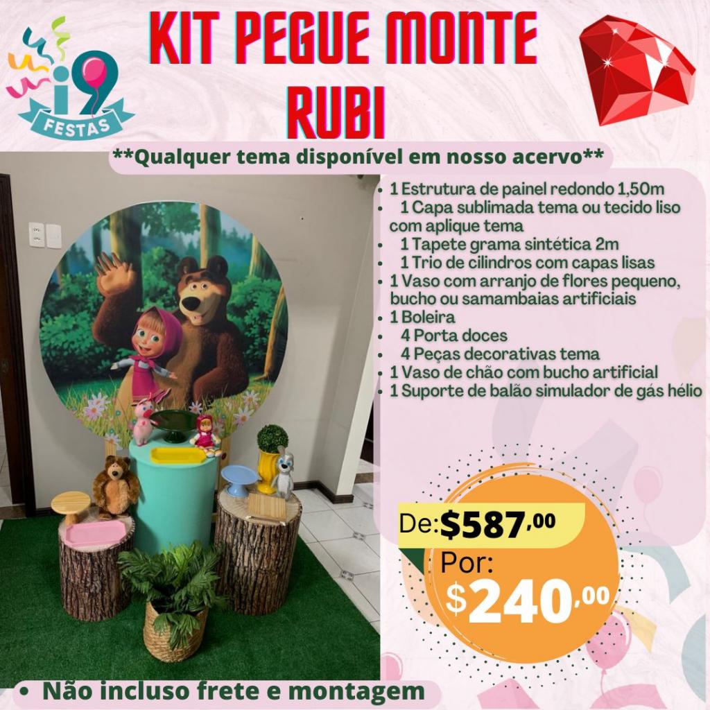 Kit Pegue Monte Rubi - Masha E O Urso - i9festas