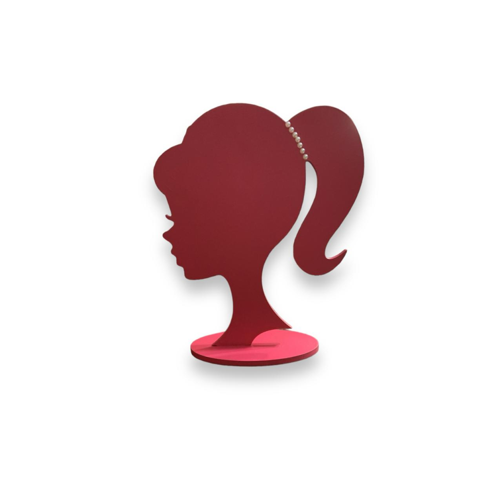 Perfil da Barbie de Mdf - Rosa - i9festas
