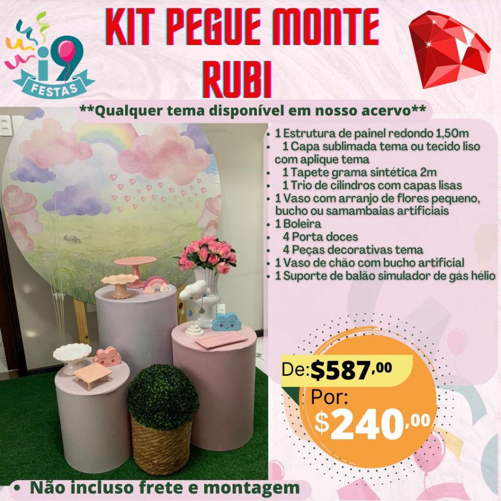 Kit Pegue Monte Rubi - Arco Íris - i9festas