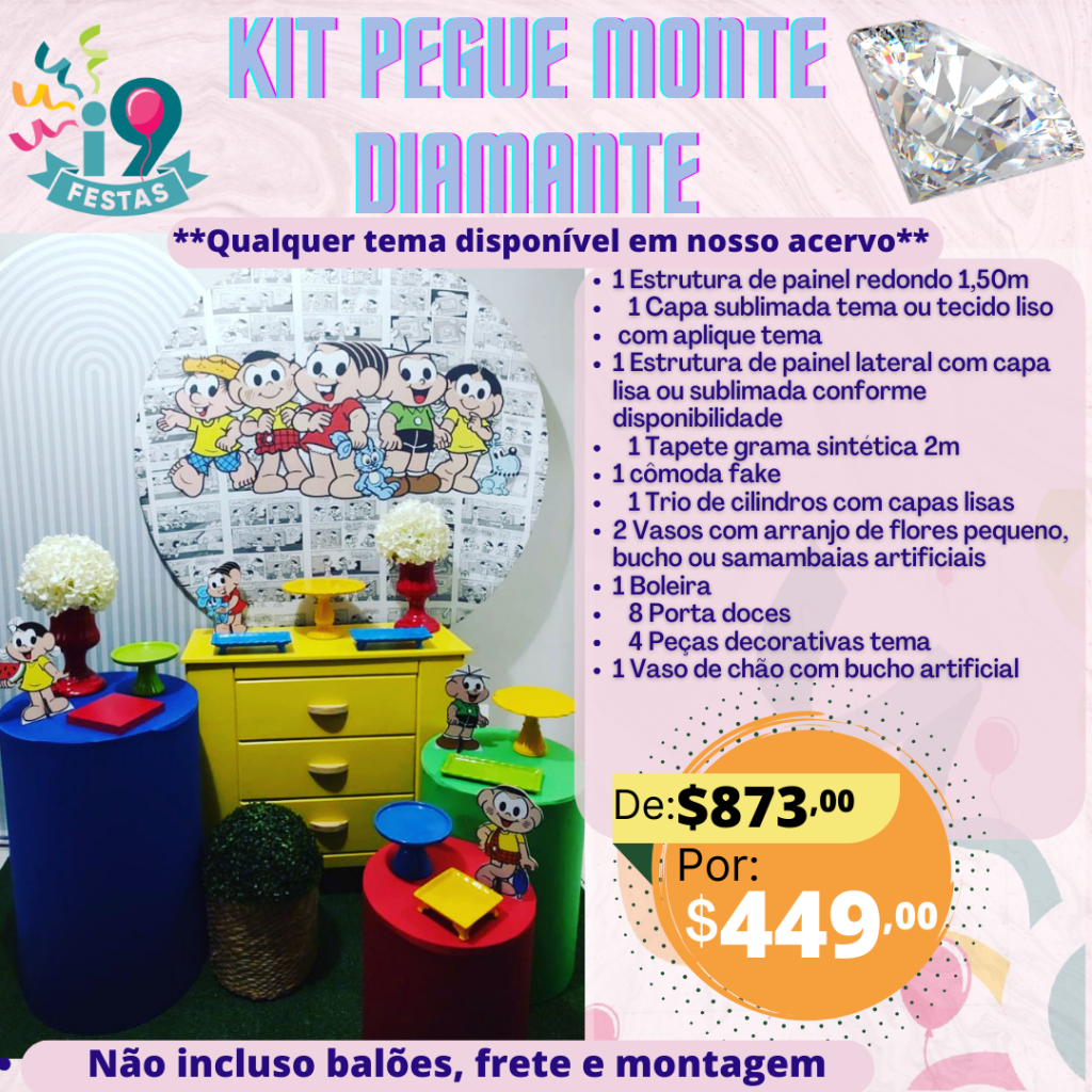 Pegue Monte Diamante - Turma da Mônica - i9festas