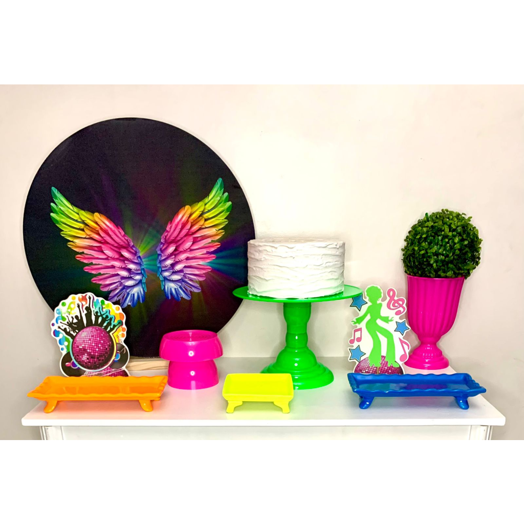 Kit Pegue Monte Mini Festa - Neon Asas - i9festas