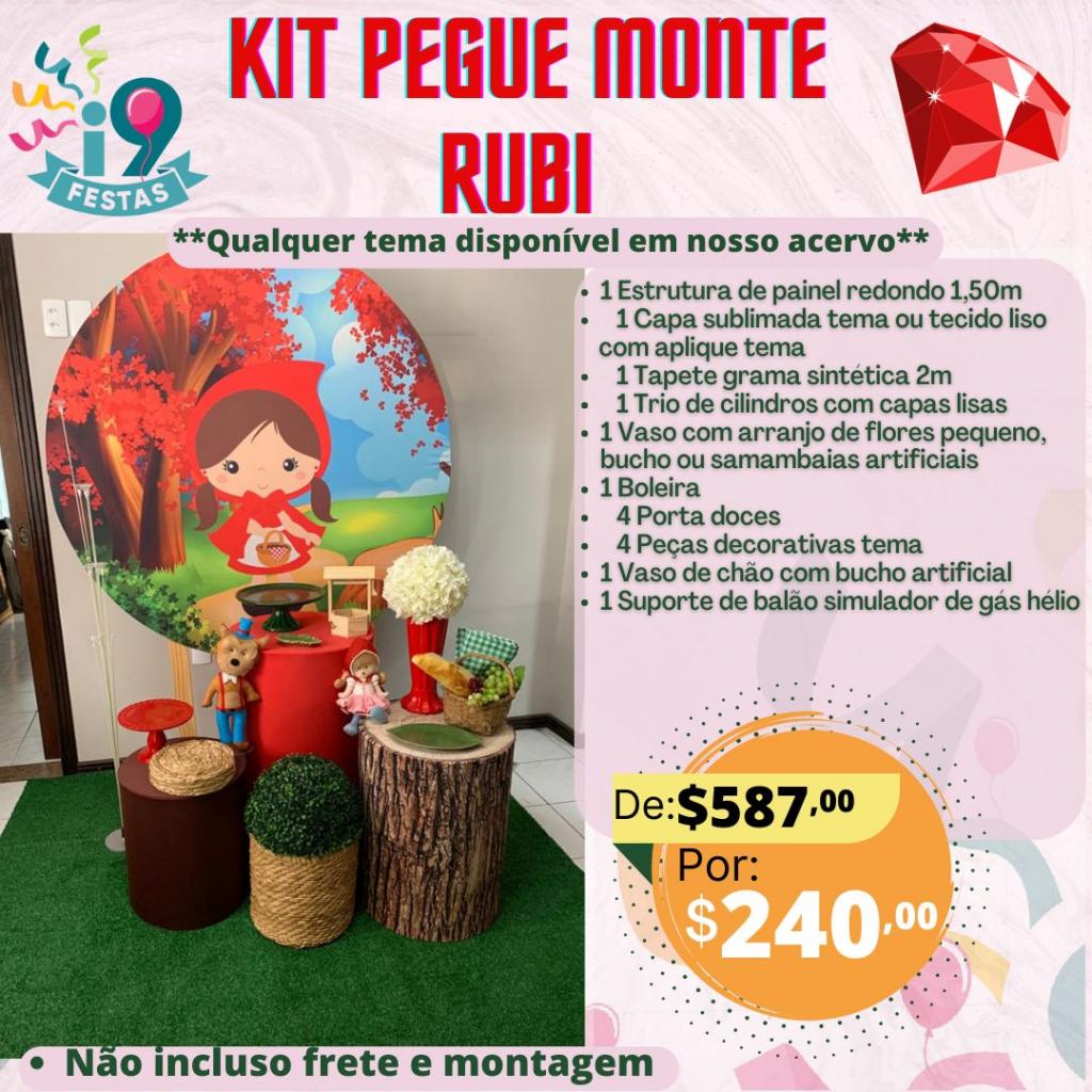 Kit Pegue Monte Rubi - Chapeuzinho Vermelho - i9festas