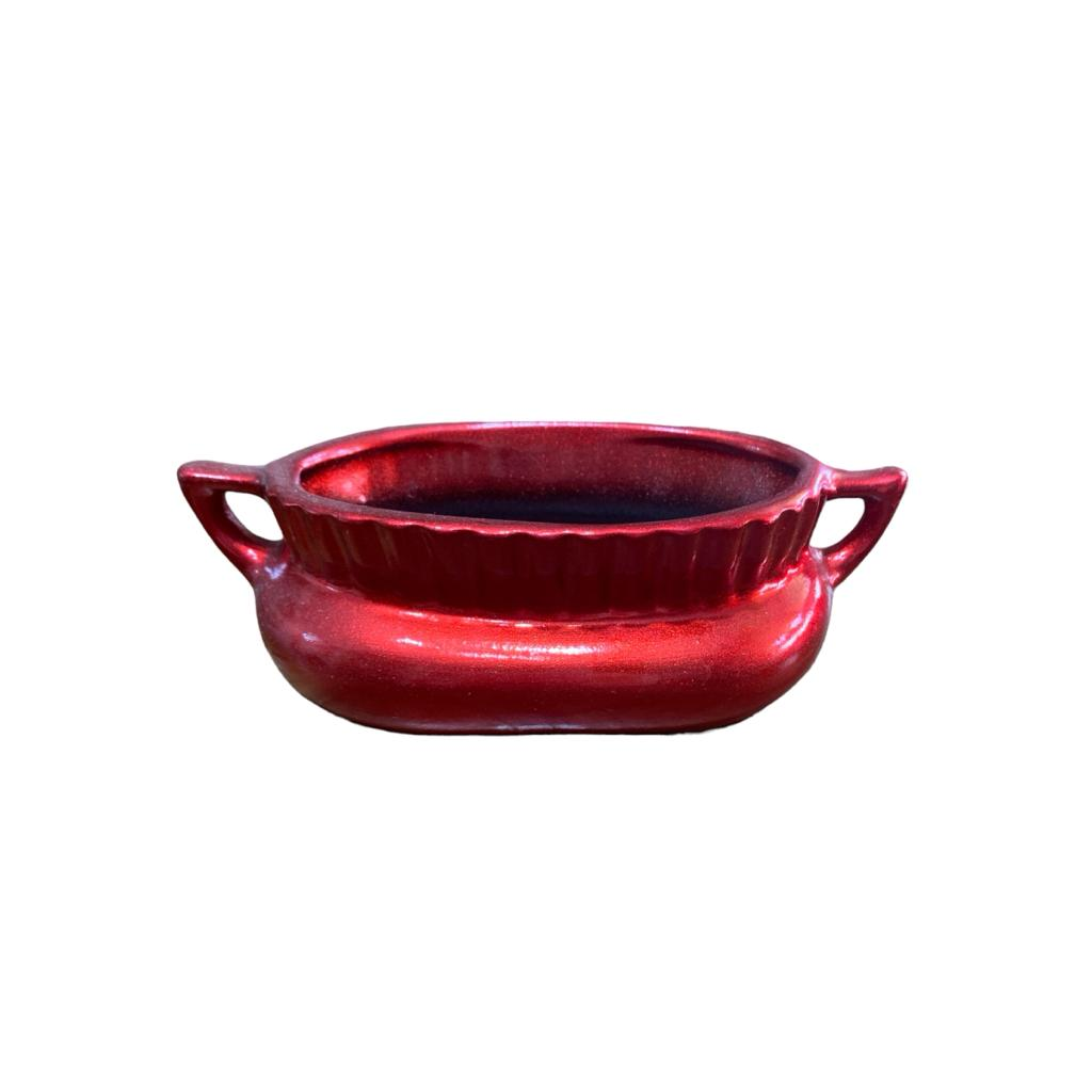 Mini Vaso - Vermelho Metálico - Vermelho Metálico - i9festas