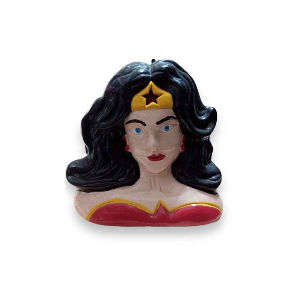 Cabeça Mulher Maravilha Cerâmica - i9festas