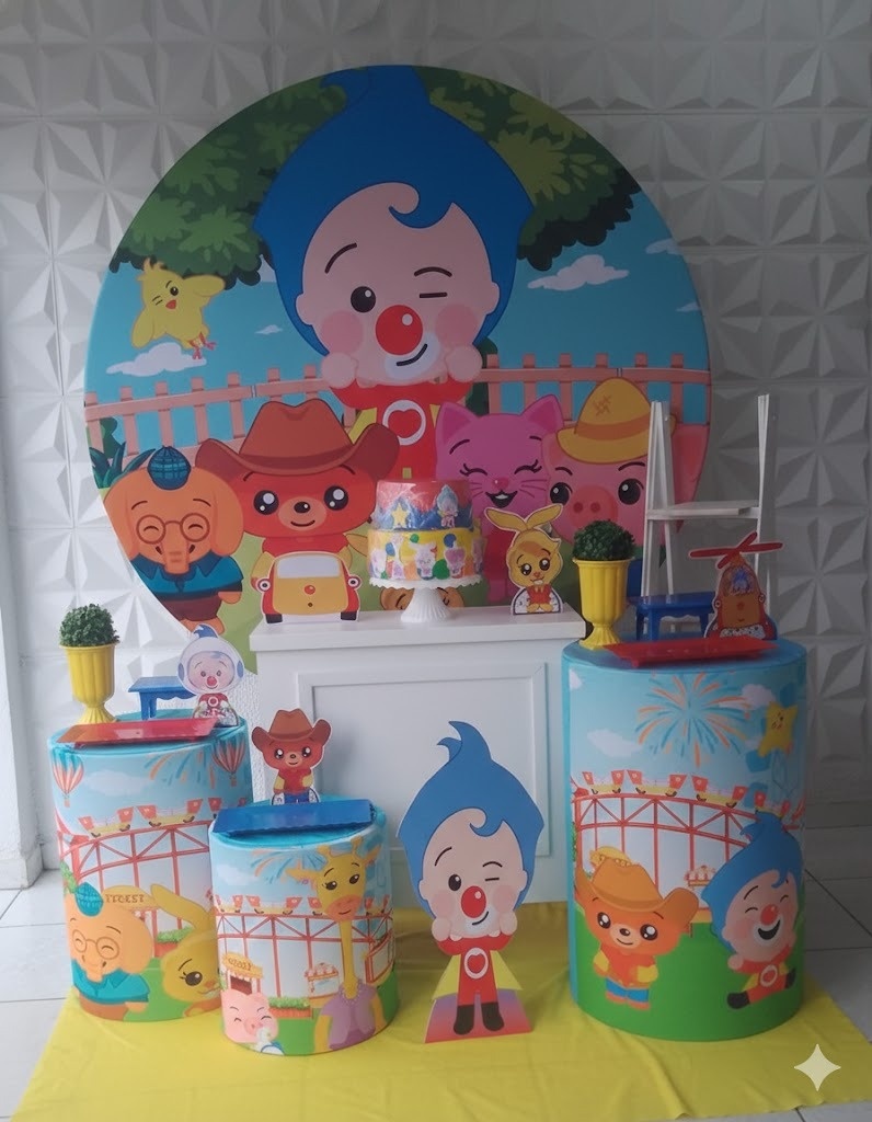 Palhaço Herói Azul Ouro  - GabiSantosDecor