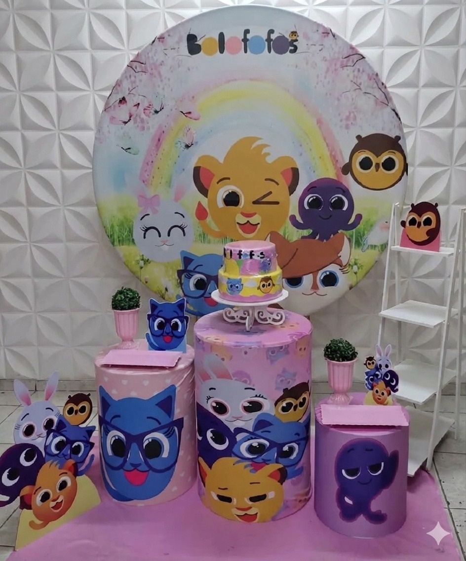 Bolofofos Rosa 1 Prata  - GabiSantosDecor
