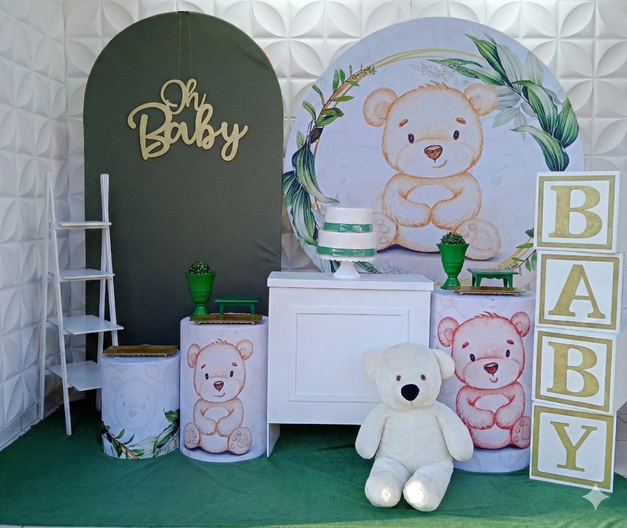 Urso Verde Super Luxo - GabiSantosDecor