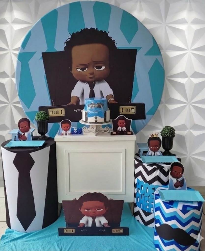 Poderoso Chefinho Negro Ouro  - GabiSantosDecor
