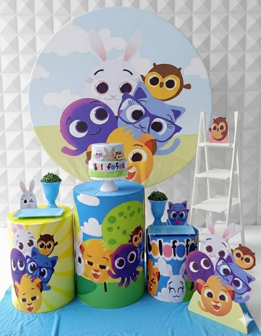 Bolofofo Azul 1 Prata  - GabiSantosDecor