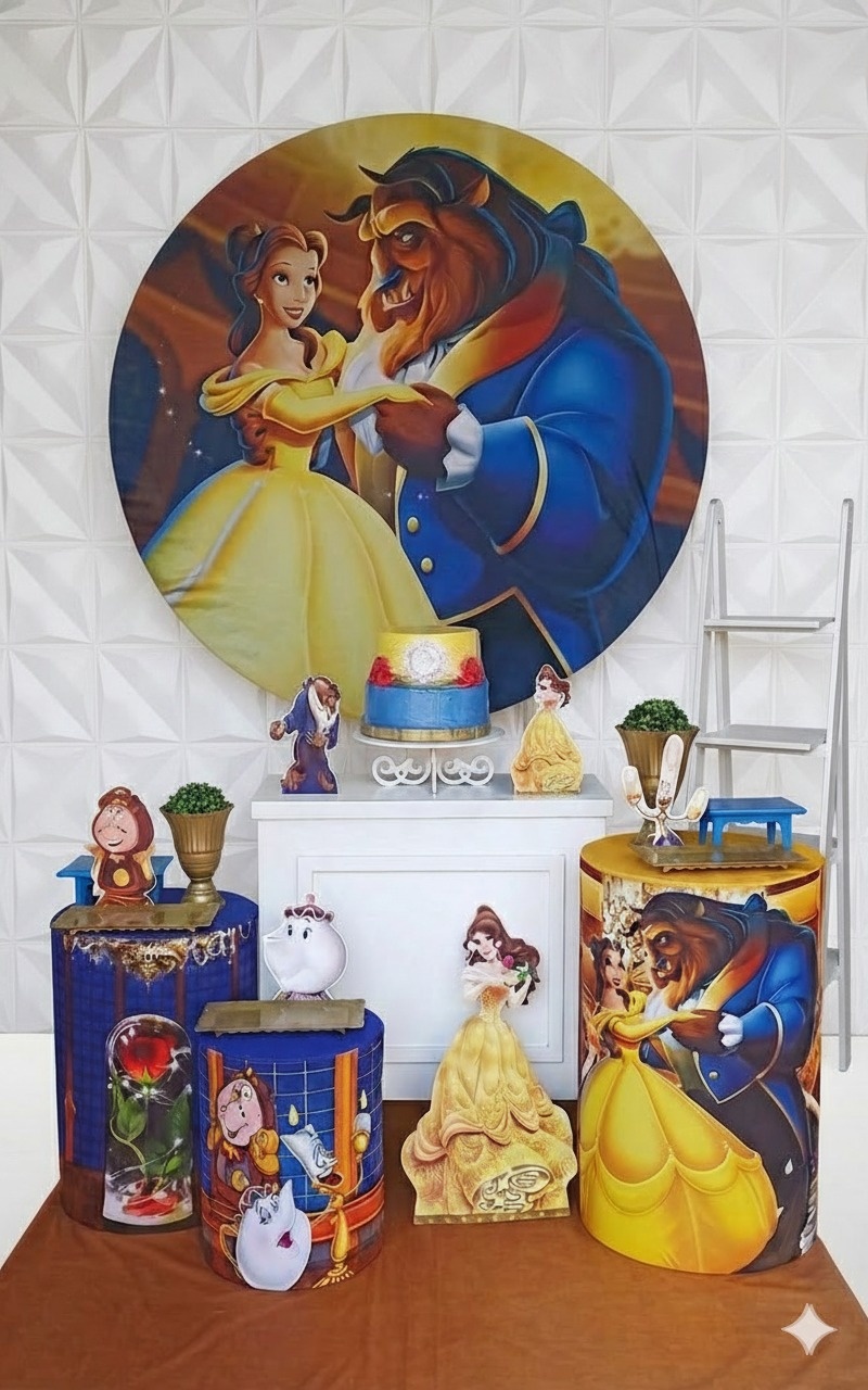 Bela E Fera 1 Ouro  - GabiSantosDecor