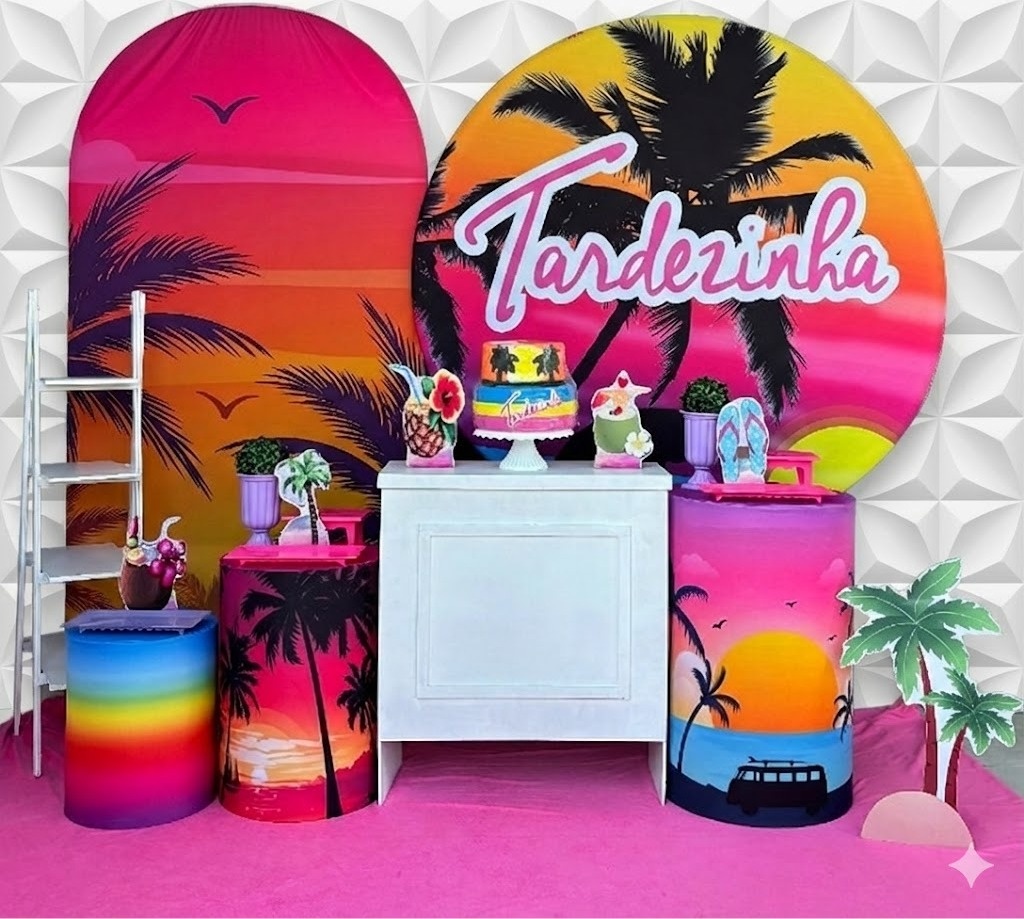 Tardezinha Rosa Luxo  - GabiSantosDecor
