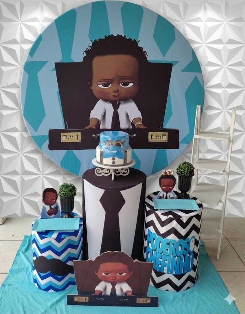Poderoso Chefinho Negro Prata  - GabiSantosDecor