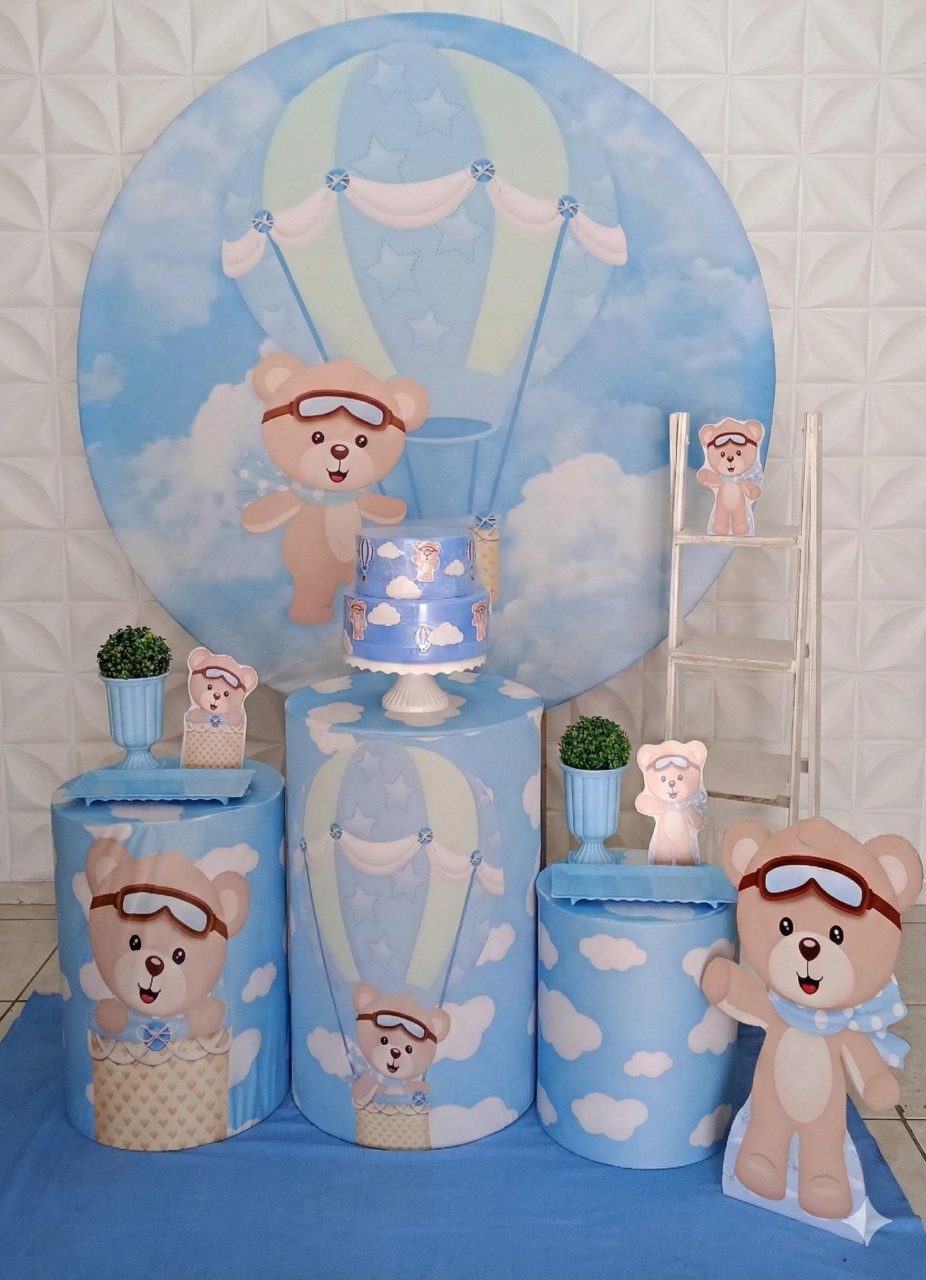 Urso Baloeiro Prata  - GabiSantosDecor