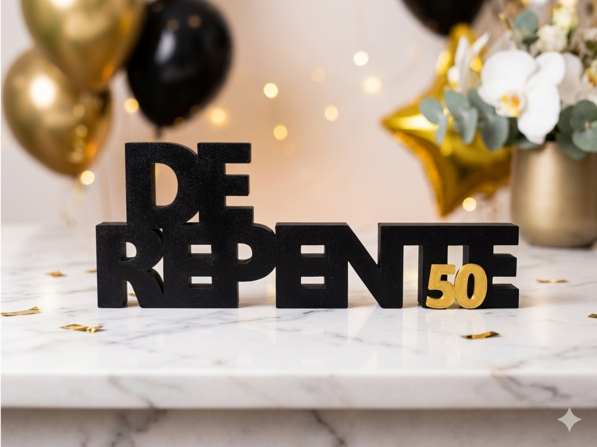de Repente 50 Preto E Dourado de Mesa - GabiSantosDecorhttps://loquefacil.com/c/gabisantosdecor