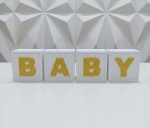 Cubo Baby Mesa Branco Com Dourado  - imagem 1