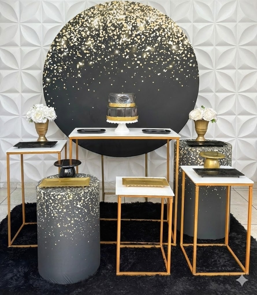 Preto Dourado Luxo  - GabiSantosDecor