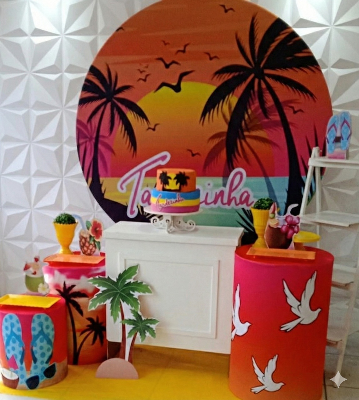 Tardezinha Laranja 2 Ouro  - GabiSantosDecor