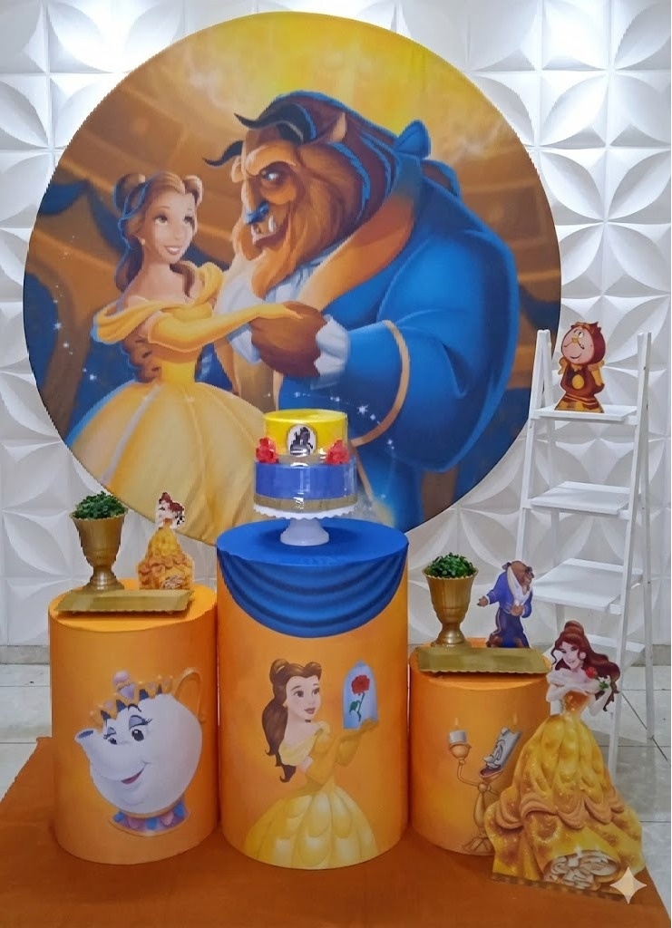 Bela E Fera 2 Prata  - GabiSantosDecor