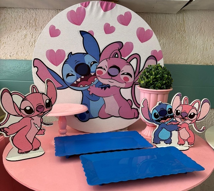 Kit Mesa Stitch E Angel 1 - GabiSantosDecor