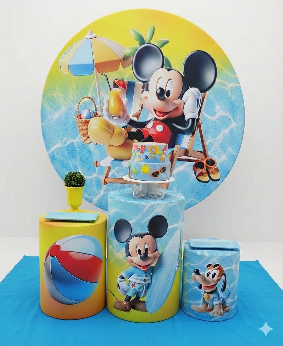 Mickey Pool Party Bronze  - GabiSantosDecor