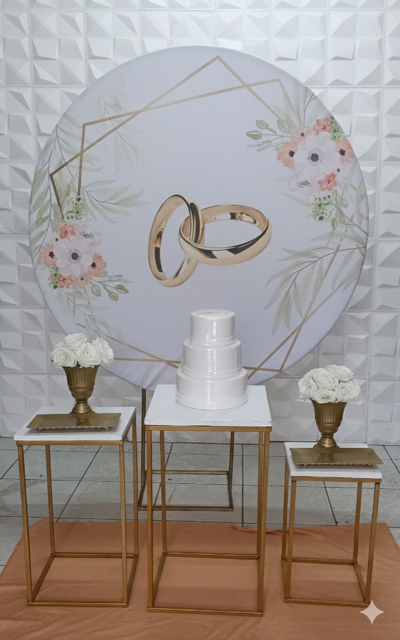 Aliança Trio Ferro Casamento  - GabiSantosDecor