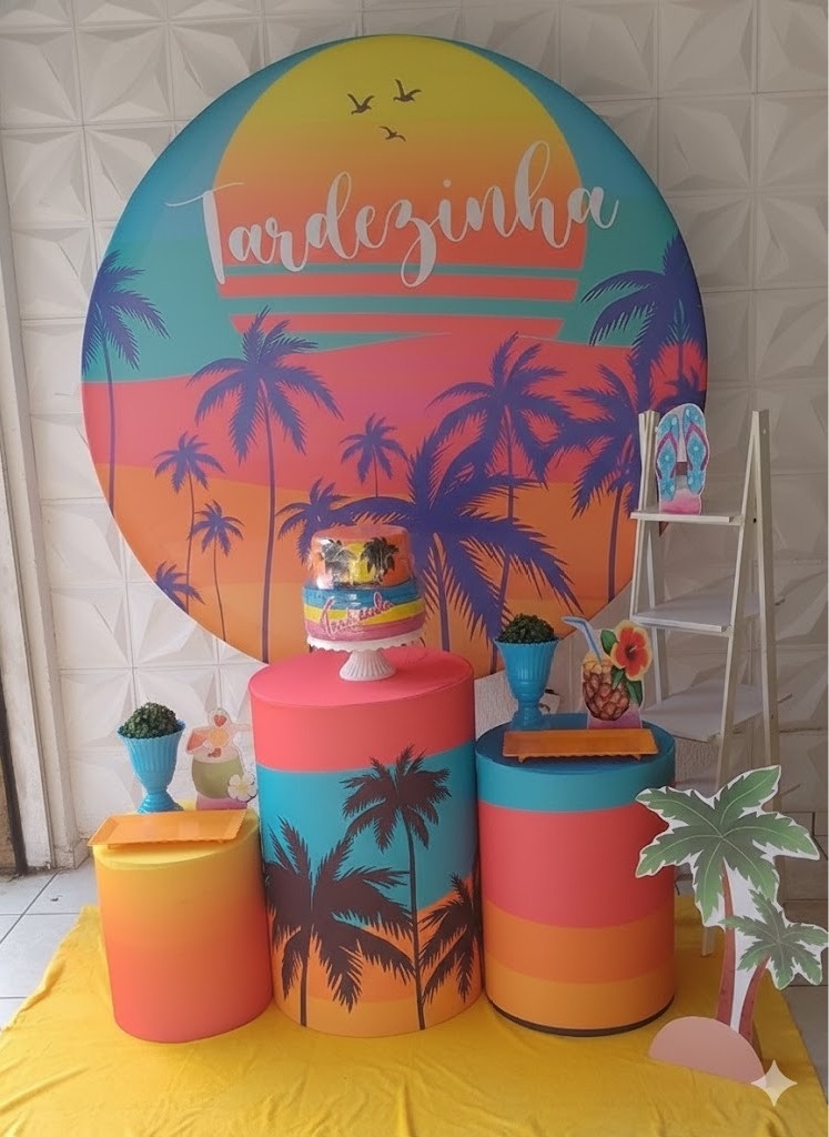 Tardezinha Azul Prata  - GabiSantosDecor