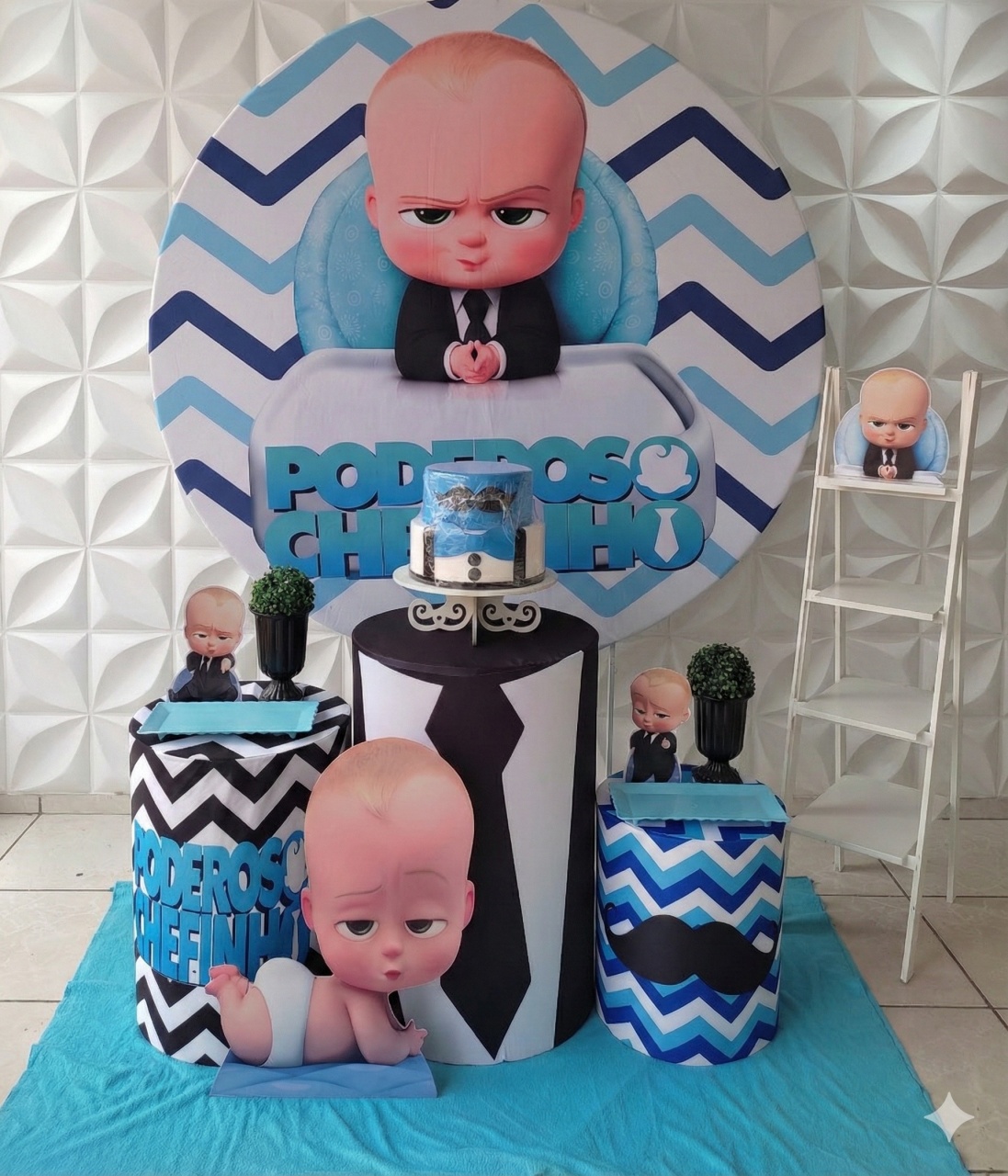 Poderoso Chefinho Loiro Prata  - GabiSantosDecor
