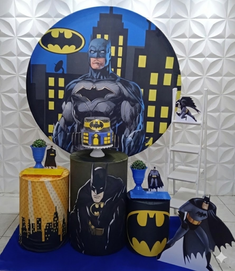 Batman Azul Prata  - GabiSantosDecor