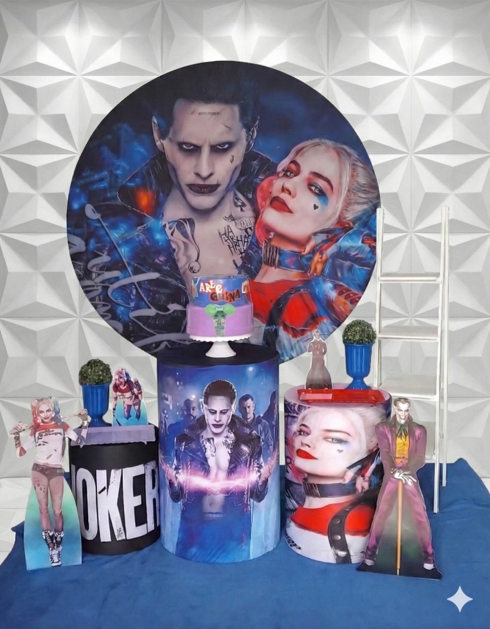 Coringa E Arlequina Prata - GabiSantosDecor