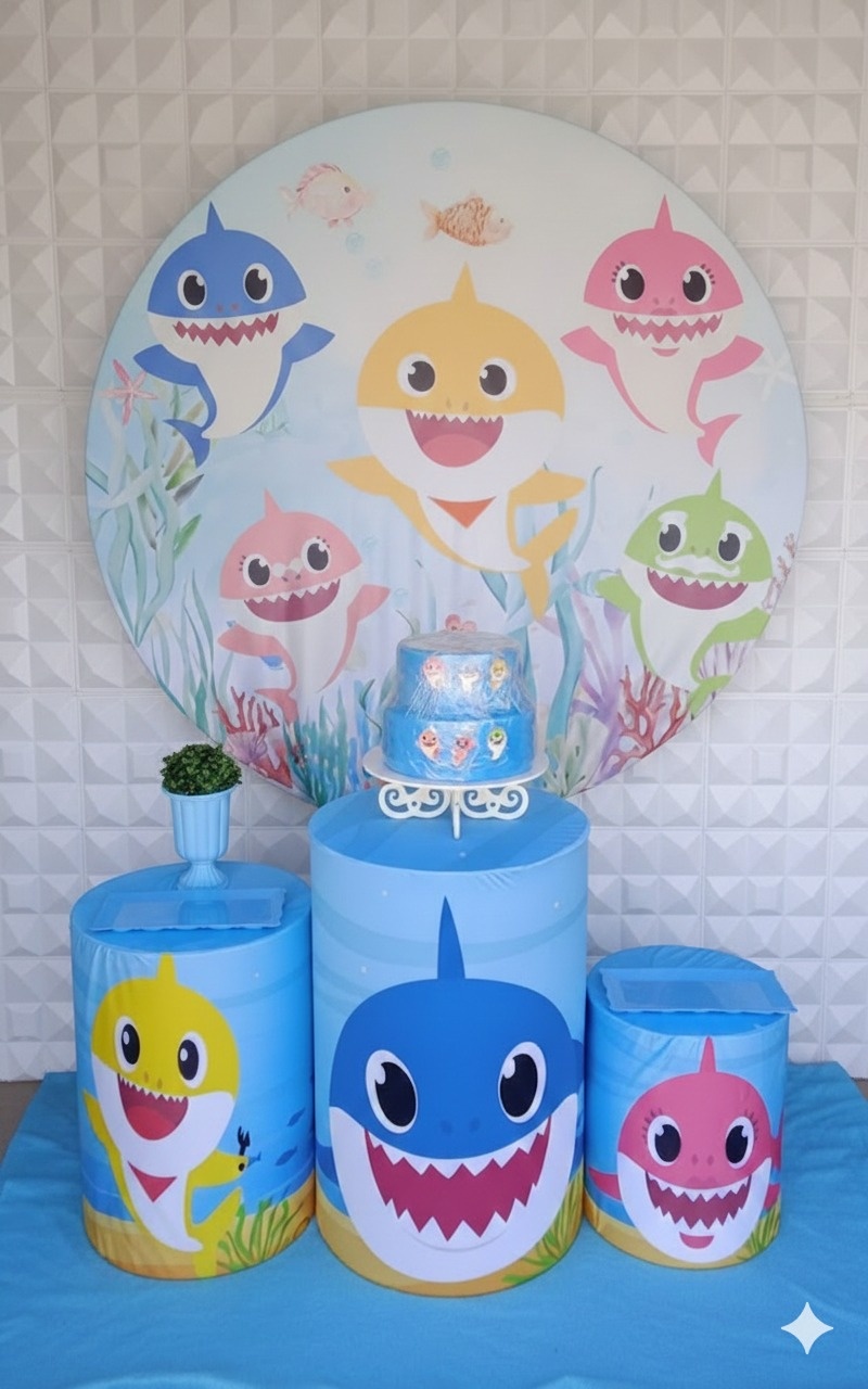 Baby Shark Azul Bronze  - GabiSantosDecor