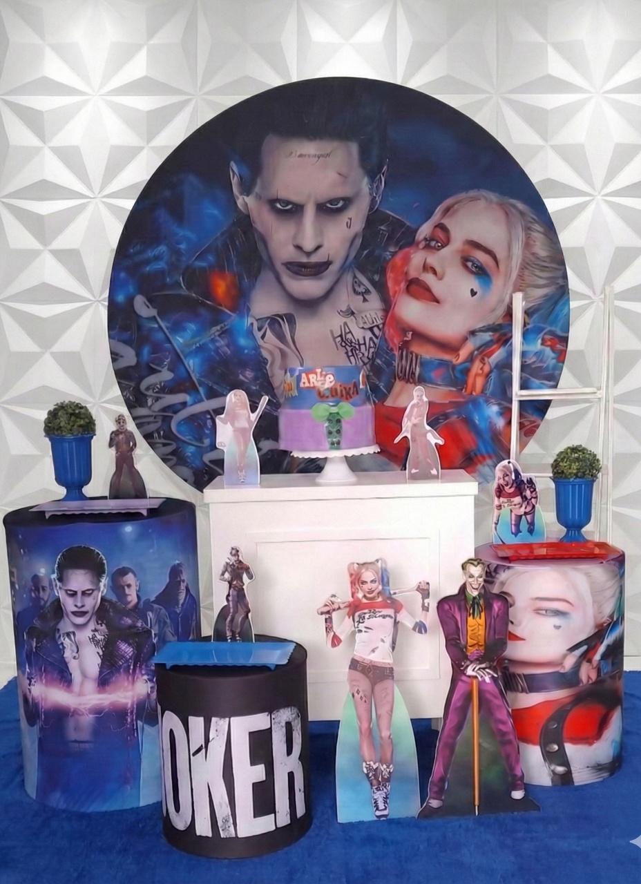 Coringa E Arlequina Ouro  - GabiSantosDecor