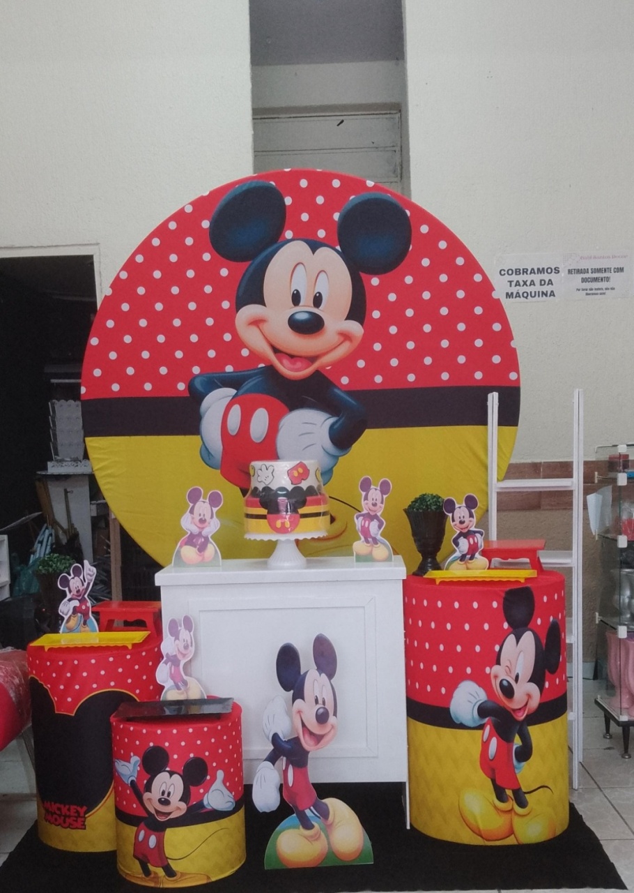 Mickey Vermelho Ouro - GabiSantosDecor