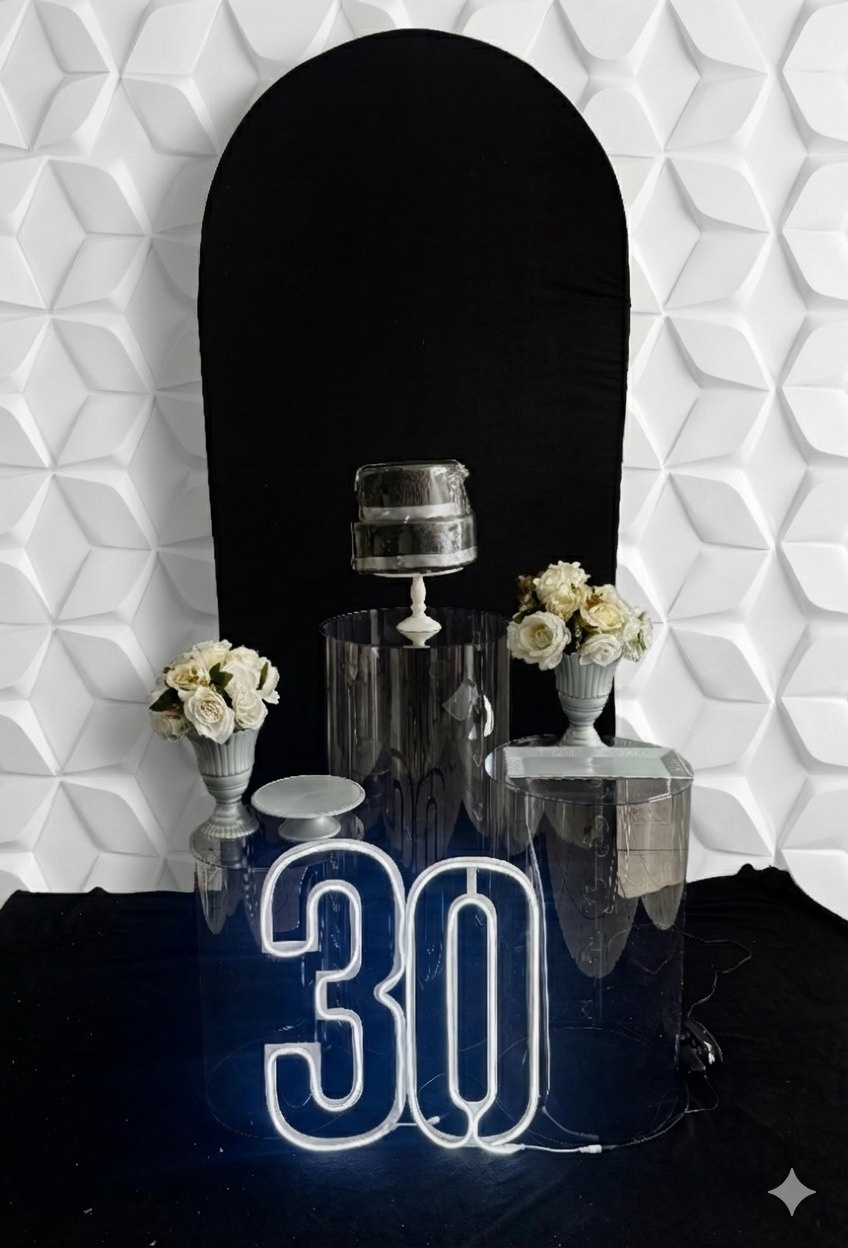 Preto Prata Acrilico - GabiSantosDecor