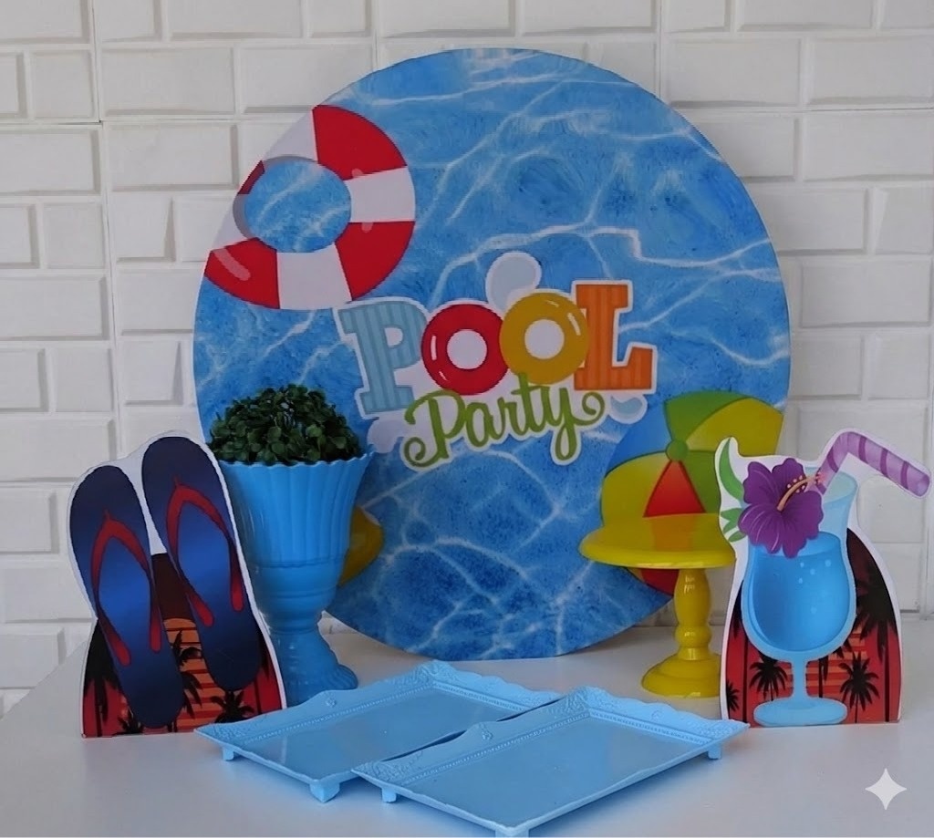 Pool Party Mesa - GabiSantosDecor