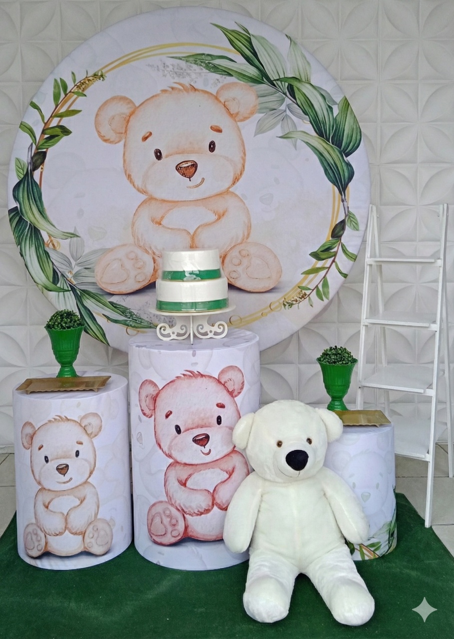 Urso Verde Prata - GabiSantosDecor