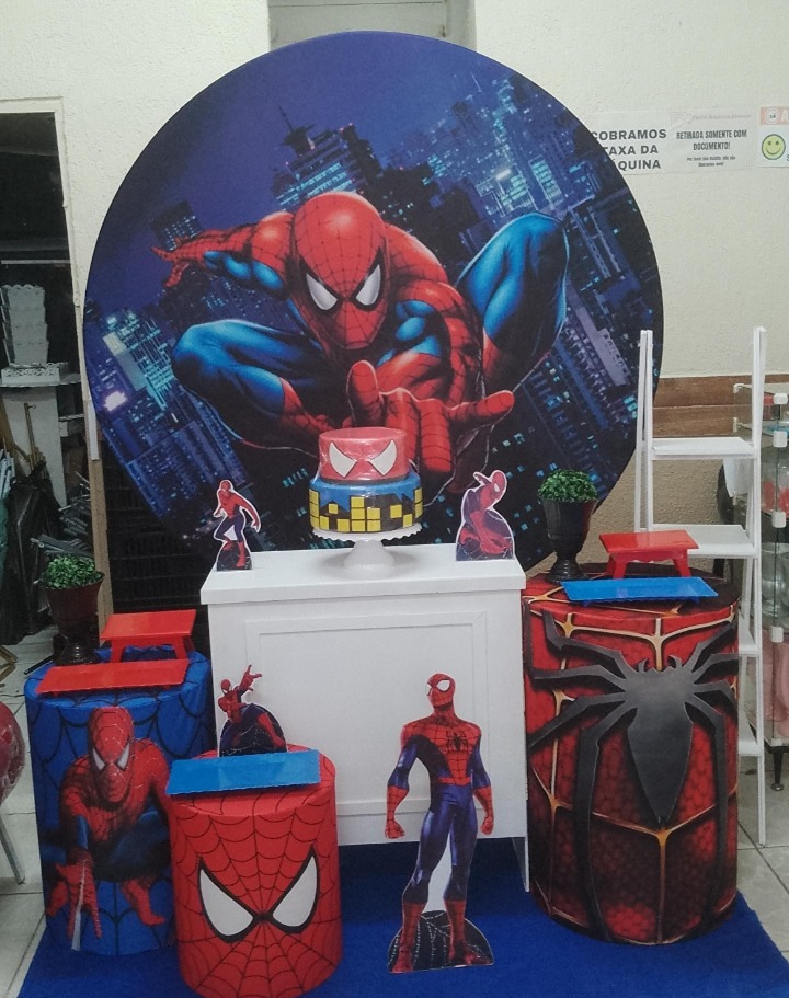 Homem Aranha Azul Ouro  - GabiSantosDecor