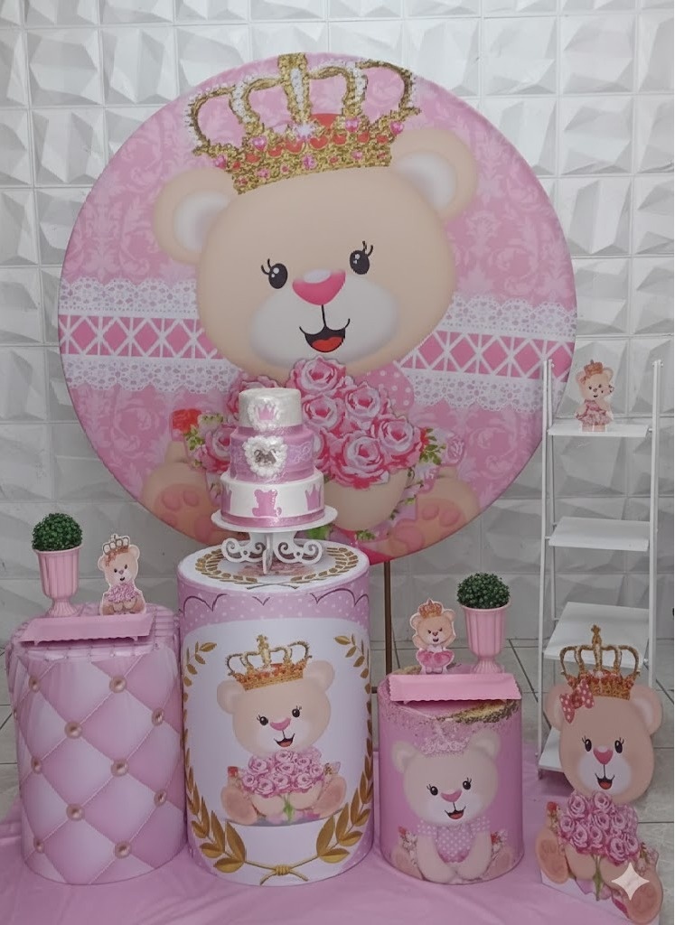 Ursa Princesa 2 Prata  - GabiSantosDecor